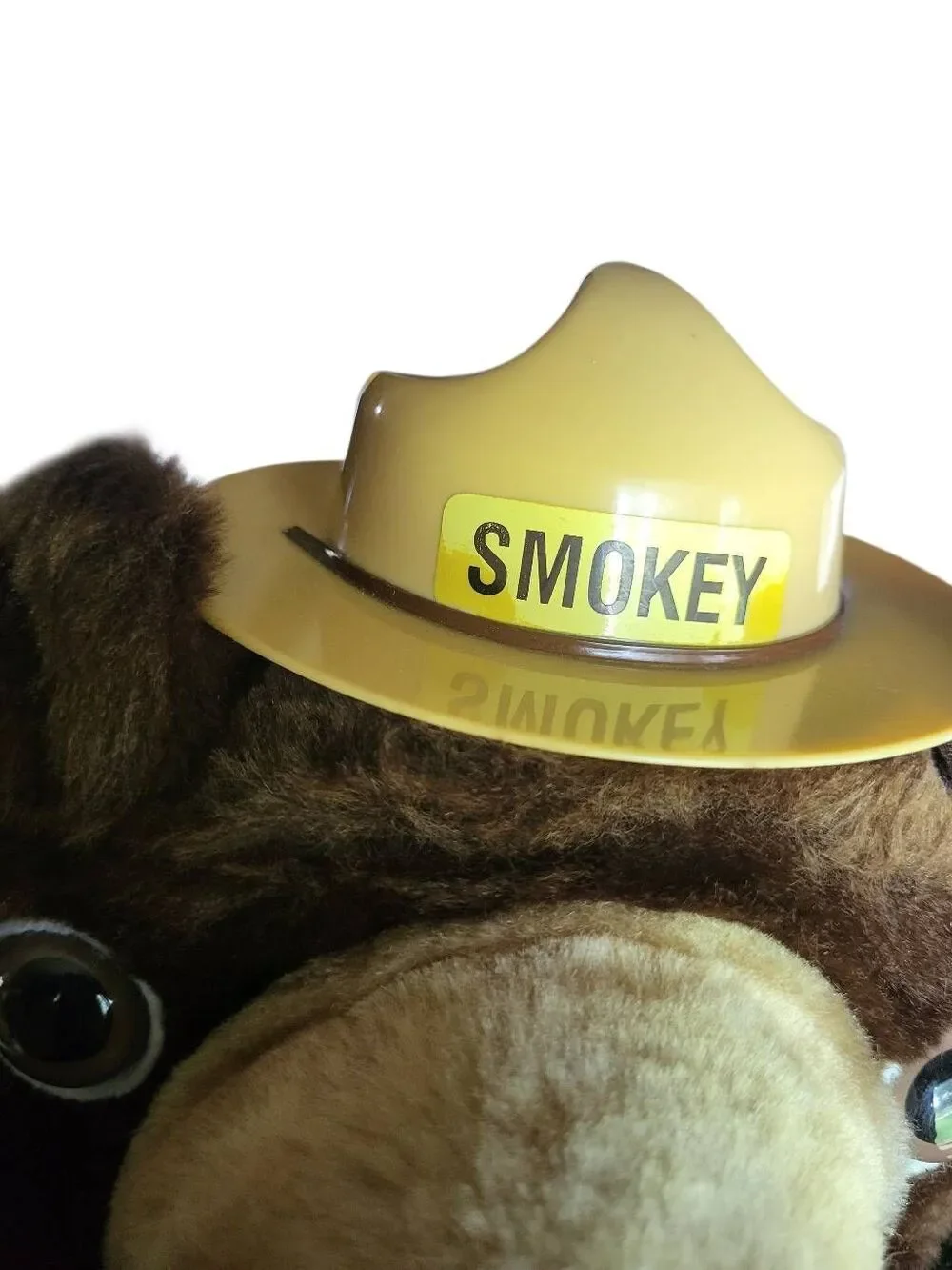 Vintage 1983 Hat Smokey the Bear Plush Stuffed Snapback Trucker Mesh Small